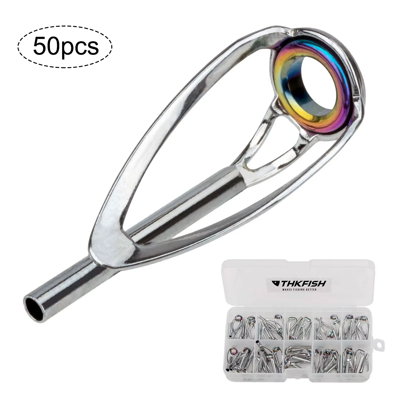 Fishing Rod Tip Replacement - 50 sztuk zestaw naprawczy końcówki wędki