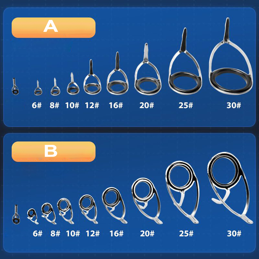 Fishing Rod Guide Replacement - 9 szt Prowadnica wędki Pierścienie ceramiczne