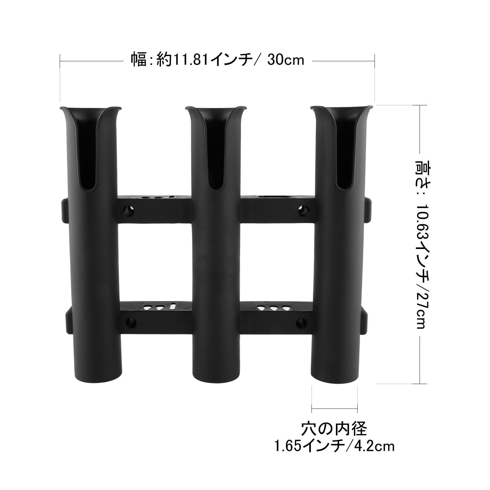 Czarny uchwyt na wędki z PP z  – Fishing Rod Rack recenzja i cena
