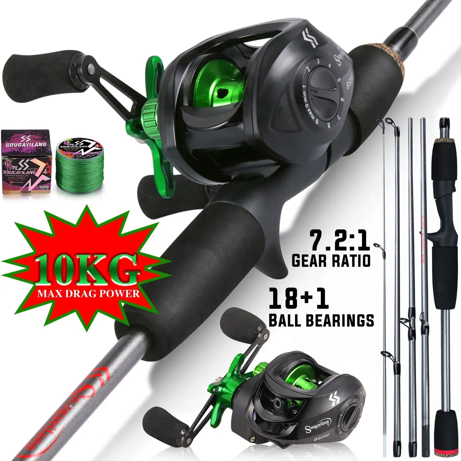Wędka Sougayilang Combo 1,7 m  – Fishing Rod Carbon Fiber recenzja i cena