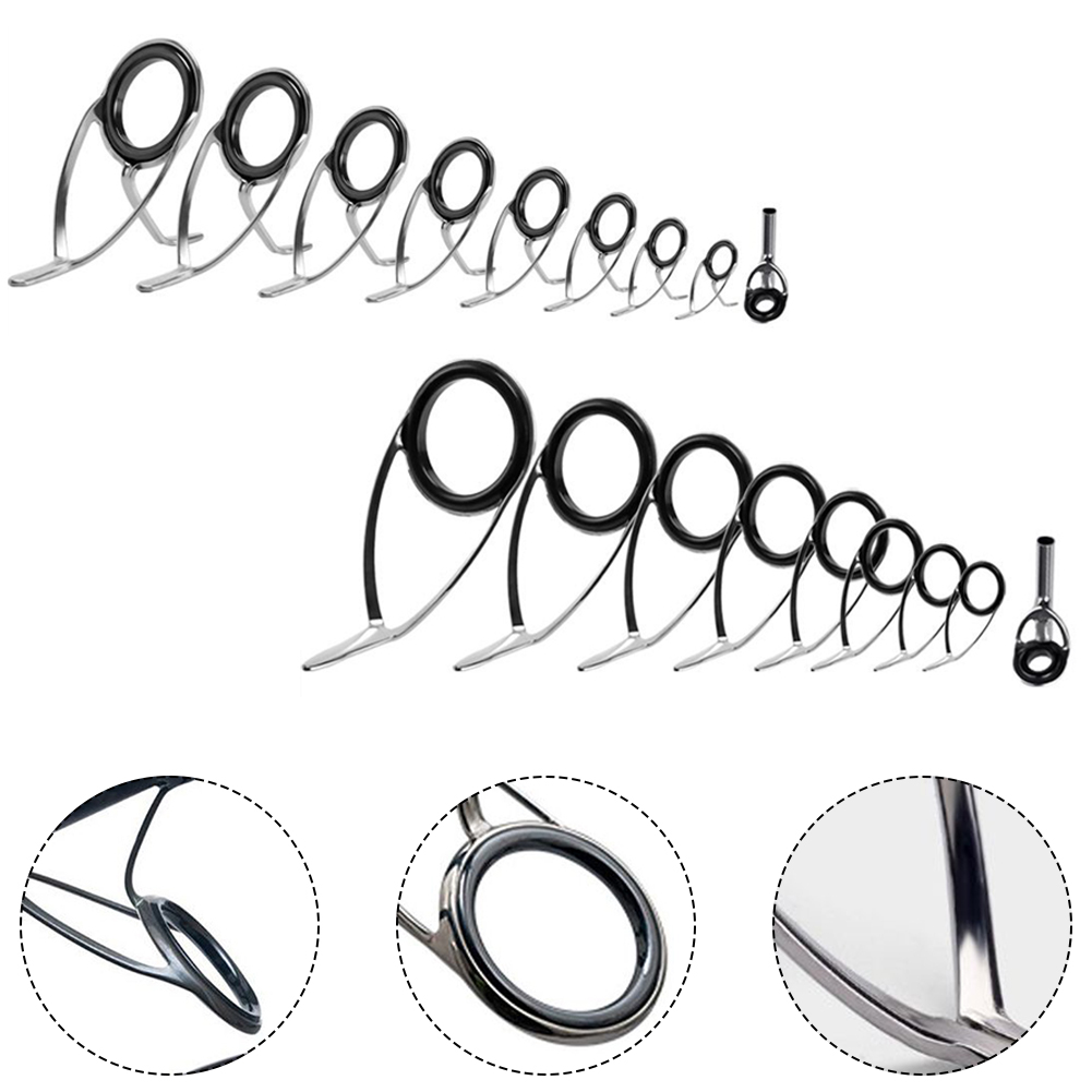 9 szt Prowadnica wędki Pierści – Fishing Rod Guide Replacement recenzja i cena