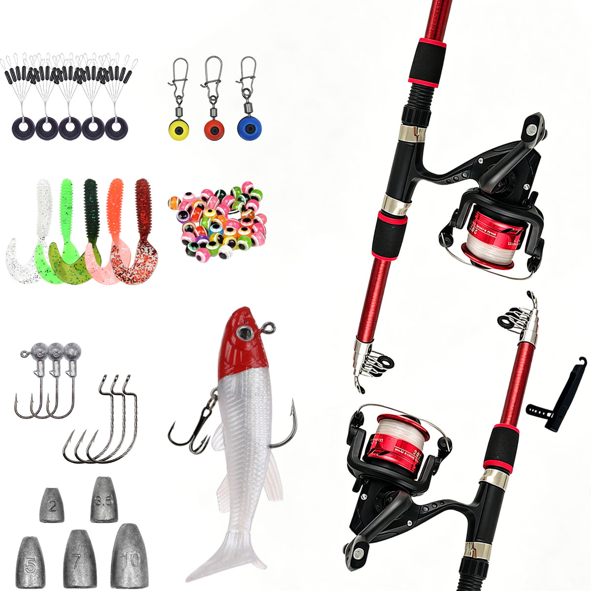 Zestaw wędkarski spinningowy:  – Fishing Rod Combo recenzja i cena