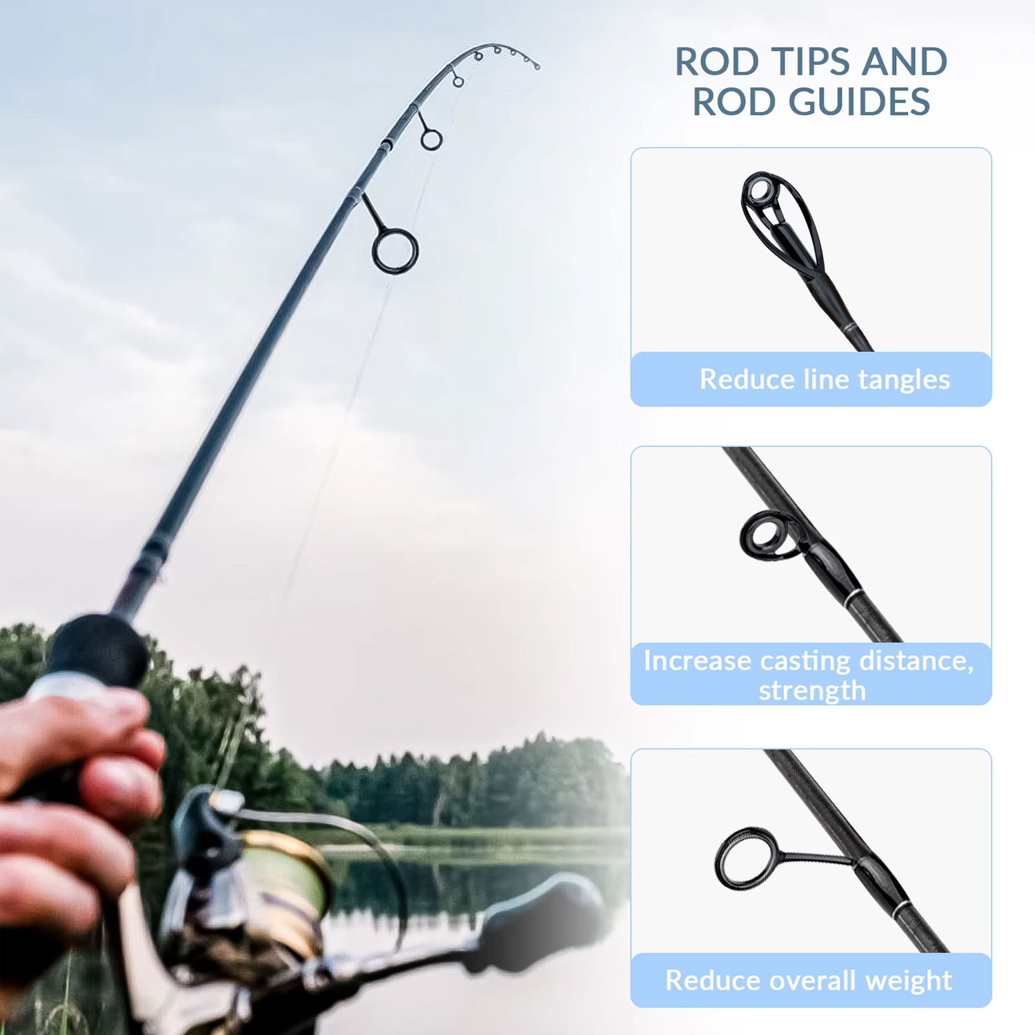40szt Kolorowe prowadnice wędk – Fishing Rod Guide Replacement recenzja i cena